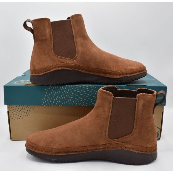 Chaco Womens Size 8 Paonia Cinnamon Brown Suede Chelsea Boots Shoes - Picture 11 of 14